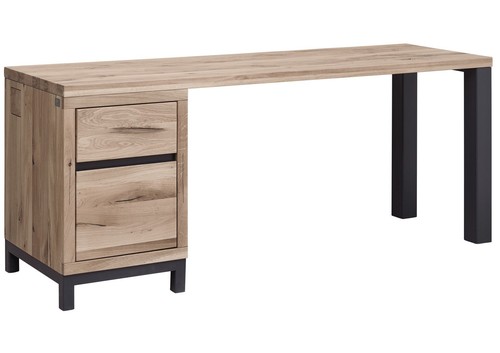 Schreibtisch massiv wildeiche - massiv,