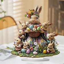 Osterhase Eierstatue Kaninchen