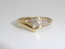750 Gelbgold Goldring 18K Gold Ring Diamant  Verlobung RG 53 -16,8 mm 9391