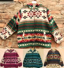 Indianer Jacke blau Kapuze Gr