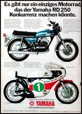 Yamaha RD 250 und TZ 250, originale Werbung aus 1974