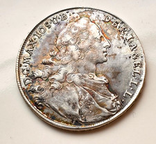 Bayern 1 Taler Conventionstaler 1760 Maximilian III Joseph Silber Hahn#307 SS/VZ