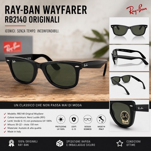 Ray ban wayfarer rb2140 - ray-ban, 901