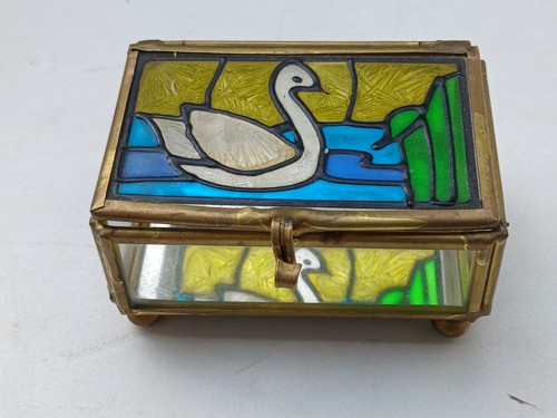 Kleine glas messing - glas, schatulle