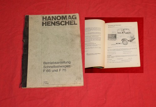 Betriebsanleitung hanomag 66 - betriebsanleitung, f