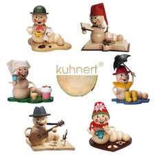 Kuhnert Rauch Räucher Mann Figur Wurm Rudi Rosi echt Holz Handarbeit Erzgebirge