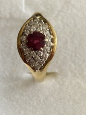 Ring Rubin Mit 24 Brillanten