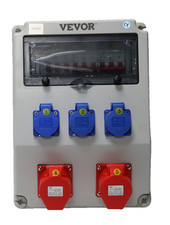 VEVOR Wandverteiler 230V 16A mit 2xSchuko-Steckdose,2xCEE-Steckdose,1xBuchse400V