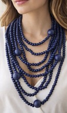 Damen Statement Halskette Holz