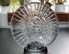 Wiesenthalhütte Weihnachtsteller Ø 23 cm Engel mit Flöte Gebäckteller Blockglas