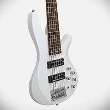 White 6-String Electric Bass