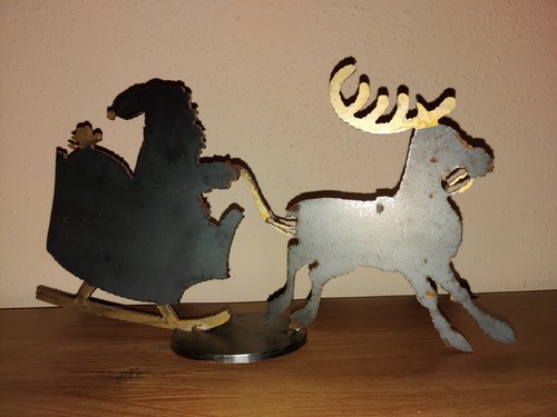 Rentierschlitten mit nikolaus - rentierschlitten,