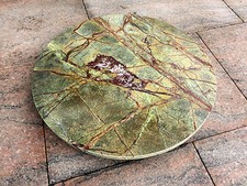 runde Marmor Tischplatte Naturstein grün Couchtischplatte Bistro Steinplatte BAR