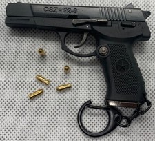 QSZ 92-9 Pistole schwarz (Maßstab 1:3) + 5 Munition + Schlüsselanhänger - Box Version