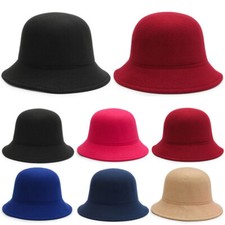 Damen Vintage Wollfilz Rund