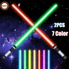 2 Stück Laserschwert Kinder, 2 in 1 Lichtschwert, Duell Lichtschwerter 7 Farben
