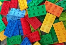 Lego Duplo • 20 -  80 x flache 8er Bausteine • 2x4 Noppen • flache Steine
