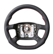 VW Lenkrad T4 Airbaglenkrad Neu Beziehen Abgeflacht Naht rot 7392