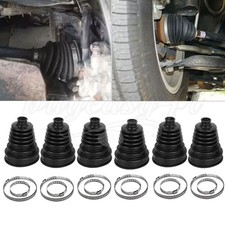 6x ACHSMANSCHETTE ANTRIEBSWELLE FALTENBALG UNIVERSAL INKL 12x SCHELLEN SATZ