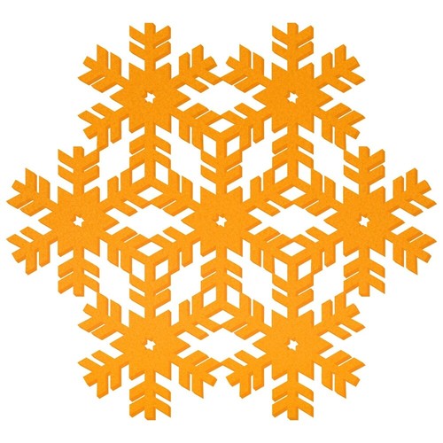 Gelbe filz schneeflocke - gelbe,