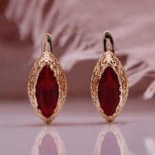 Luxus Dame Ohrringe 585RG Gold