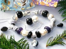 24 SCHMUCK Adventskalender für Damen Anhänger Silber Perlen auch in XXL Armband