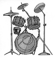 Aufkleber Schlagzeug