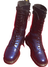 Vintage Dr Martens 1914 Blue Shimmer Boots UK 6 EU 39 Made in England
