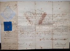 Queen Victoria Military Commission Appointment Autogramm signed Royalty 1857