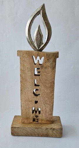 Deko kerze aus holz mit - aus,