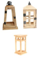 Laternen Teak Holz unbehandelt