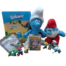 Schlumpf Schlümpfe Schleich Konvolut 9 Stk Figuren Kassette Plüsch Buch Vorlesen