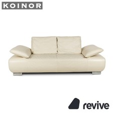 Koinor Volare Leder Zweisitzer Sofa Creme manuelle Funktion Sofa Couch