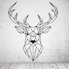 Wandtattoo Hirsch geometrisch