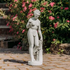 Venus von Canova mit Apfel  Steinfigur 59 cm 9 kg Grau Weißbeton frostsicher