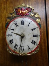 Schwarzwald Schilderuhr, Stollenuhr, Stuckschild, um 1820