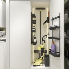 Kesseböhmer Türregal anthrazit Hakenleiste Schlauchhalter Papierrollenhalter