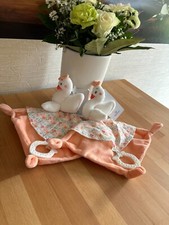 💕Schmusetuch Kuscheltuch Topolino Schwan 2 Stück💕 selten Beissring 💕 NEU