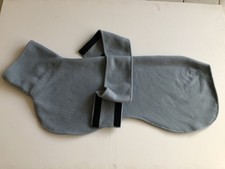 Warmer Windhundmantel ( Galgo), Rl. 72 cm, Doppelfleece, Blaugrau