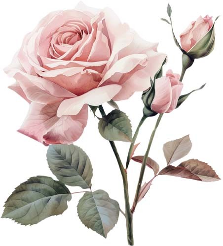 Aquarell rosa blume rose - aquarell,