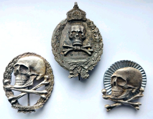 Ww1 totenkopf abzeichen set - ww1,