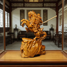 Guan Gong Reiter Statue Holz