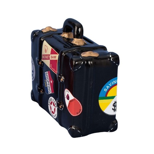 Spardose reisekoffer schwarz - spardose,