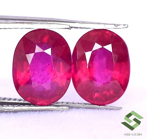 9x7 natürliche rubin oval - natürliche,