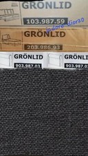 ⚜️ Ikea GRÖNLID Bezug für Bettsofa mit Recamiere Sporda dunkelgrau 103.987.59 