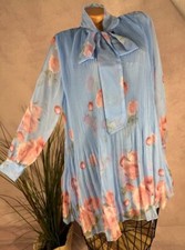 Chiffon Falten Schluppen KLEID