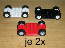 Lego 2x Fahrgestell Chassis 7x4x2/3  2441 Farbauswahl mit Rädern ( Z 5 )