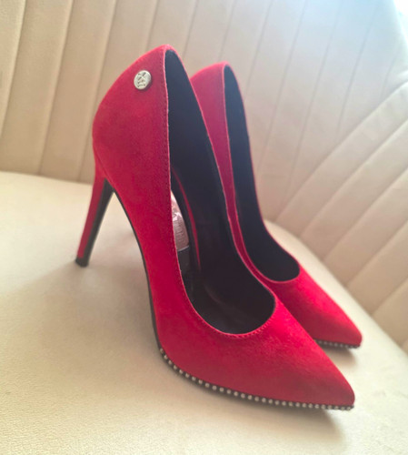 Damen pumps rot wildleder - damen,