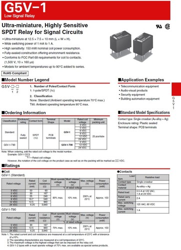 Omron relais volt g5v t90 - 24, g5v-1-t90