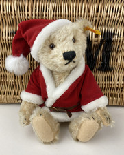 Steiff Weihnachtsmann - klassischer Teddybär 27 cm, blondes Mohair EAN:654688